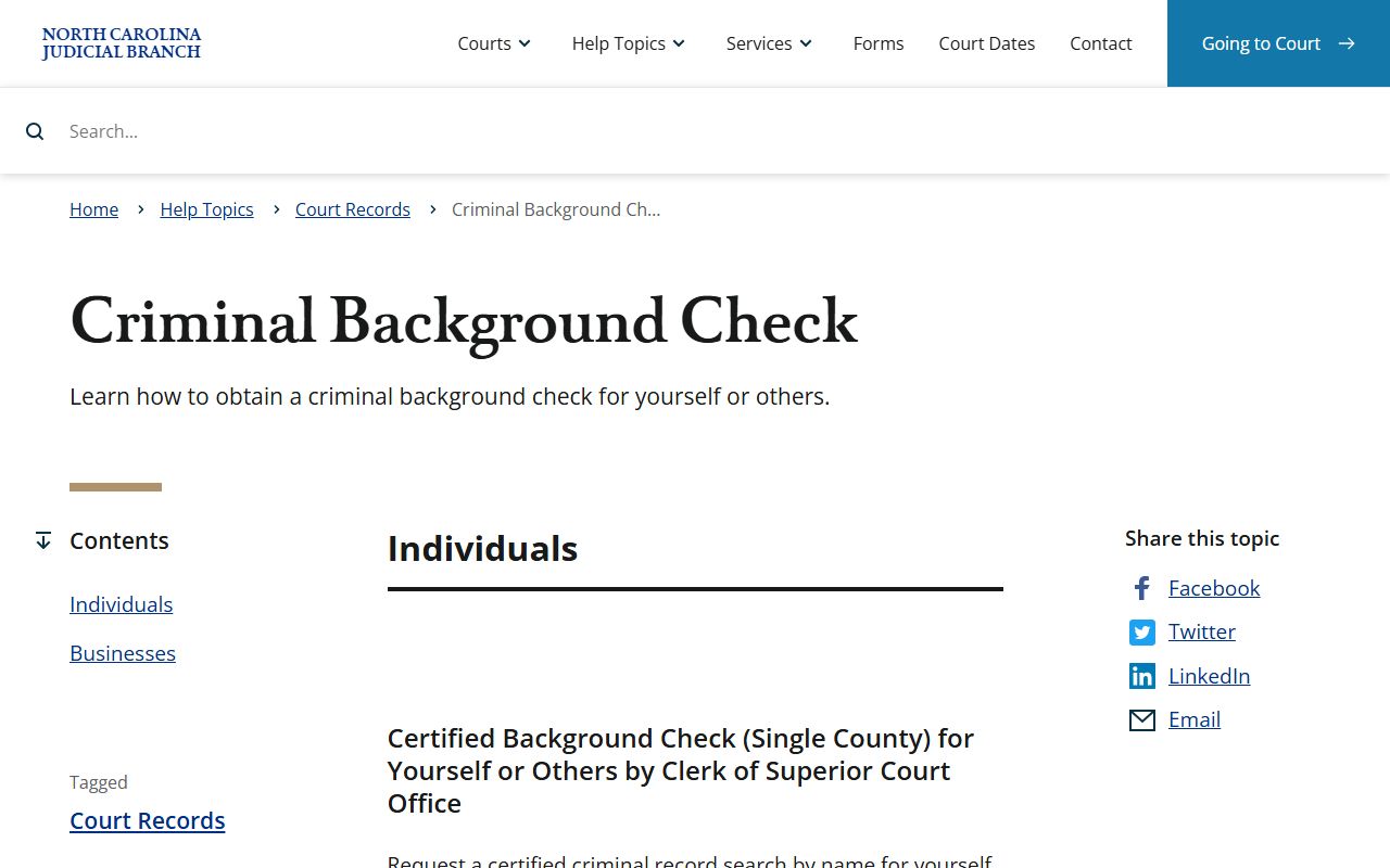Duplin County Clerk of Superior Court criminal background checks