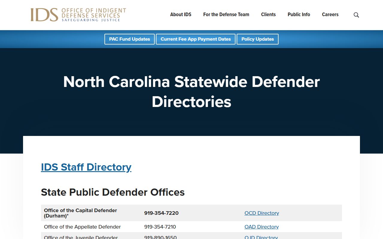 Duplin County criminal court records public defender directory