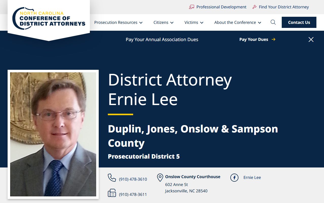 Duplin County criminal court records Prosecutorial District 5 page