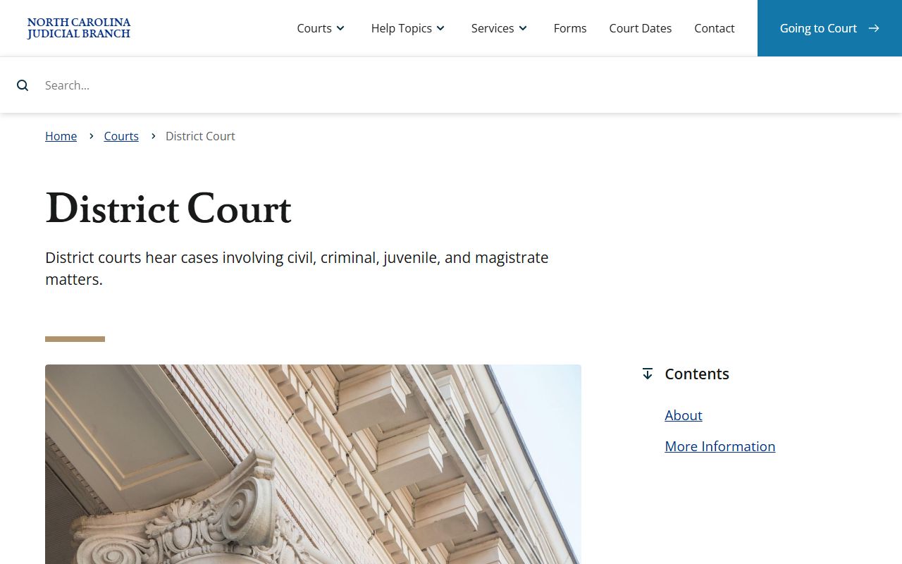 Duplin County Superior Court District Court lower division context