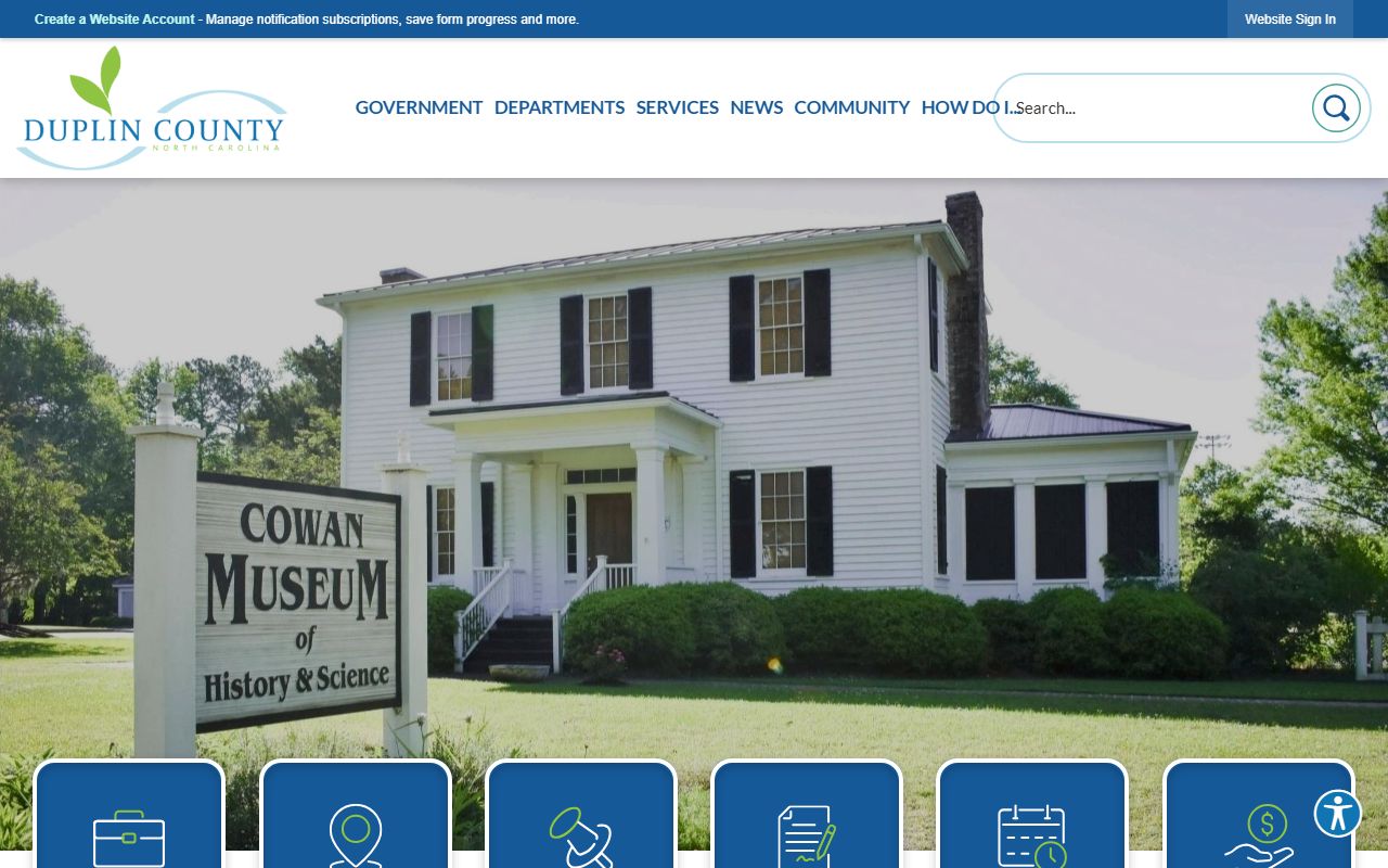 Duplin County court records county homepage services