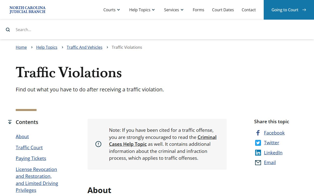 Duplin County traffic court records traffic violations help topic